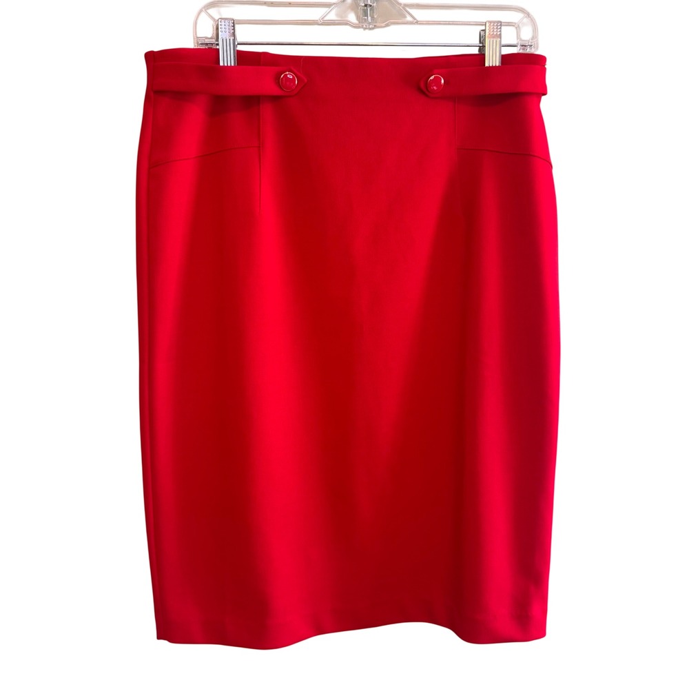 NWOT NYCC Women Career Business Workwear Secretary Office Pencil Skirt Red Large